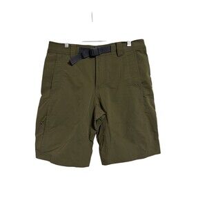 REI Co-op Men’s Cargo Hiking Shorts Size 32 Green Nylon Relaxed Fit Outdoor